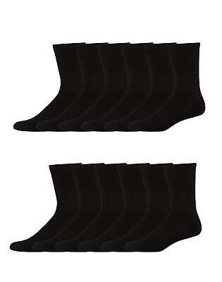 Hanes Men’s Cushioned Crew Socks, X-Temp, 12-Pairs
