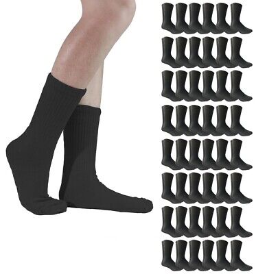 12 Pairs Men's Solid Sports Cotton Crew Socks Athletic Work Size 9-11 10-13