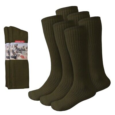 6 Pairs Men Army Military Boot Socks Combat Tactical Trekking Hiking Size 10-13