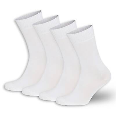 Bamboo Diabetic Crew Socks for Men and Women (4 Pairs)