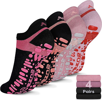 Non Slip Yoga Socks for Women, Anti-Skid Pilates, Barre, Hospital Size 5-10
