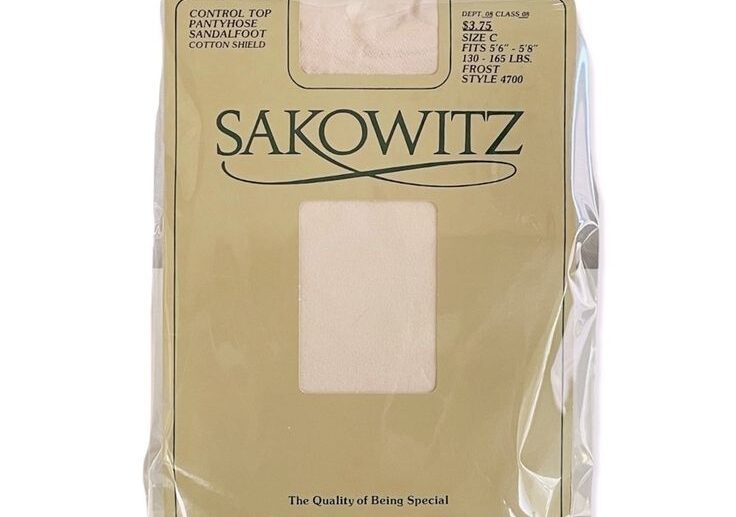 Sakowitz Accessories | Nib Vntg Sakowitz Nylon / Lycra Control Top Tights Hosiery Pantyhose Legwear | Color: Cream | Size: O… in 2025