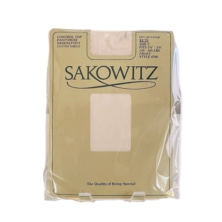 Sakowitz Accessories | Nib Vntg Sakowitz Nylon / Lycra Control Top Tights Hosiery Pantyhose Legwear | Color: Cream | Size: O… in 2025