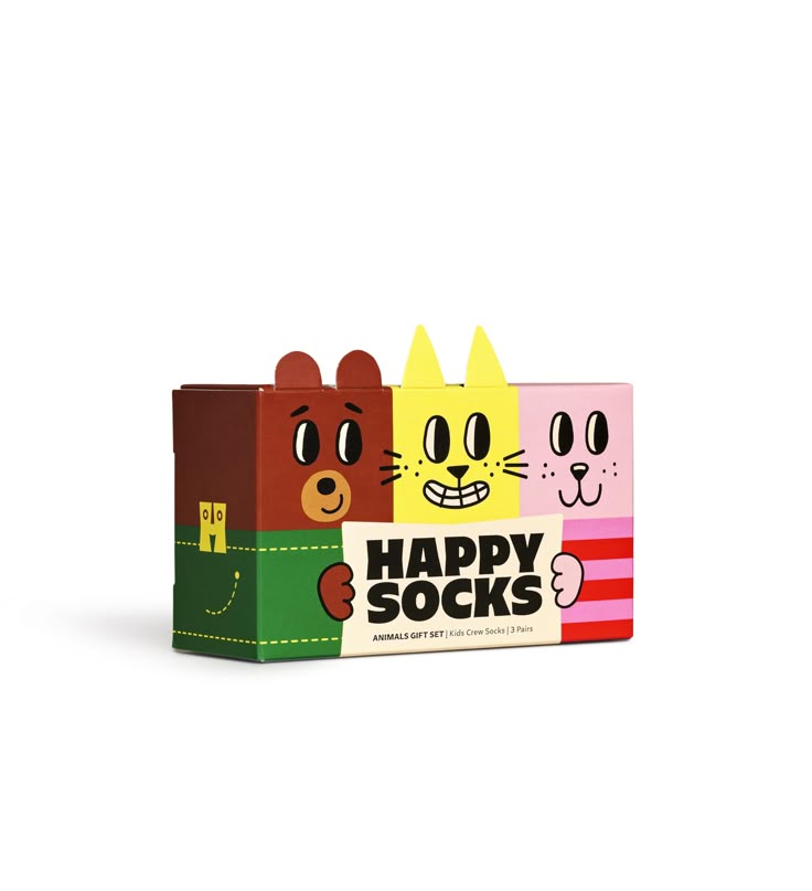 Happy Socks Kids Socks Styles – Multicolor Fun Gift Boxes for Kids – Made with Sustainable Cotton
