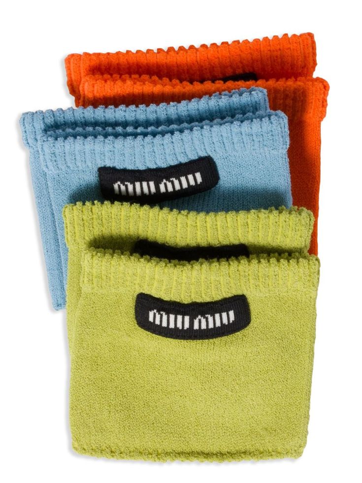 Miu Miu logo-print Socks (pack Of three) | Orange | FARFETCH in 2025 | Fashion bracelets jewelry, Sock packs, Wardrobe accessories
