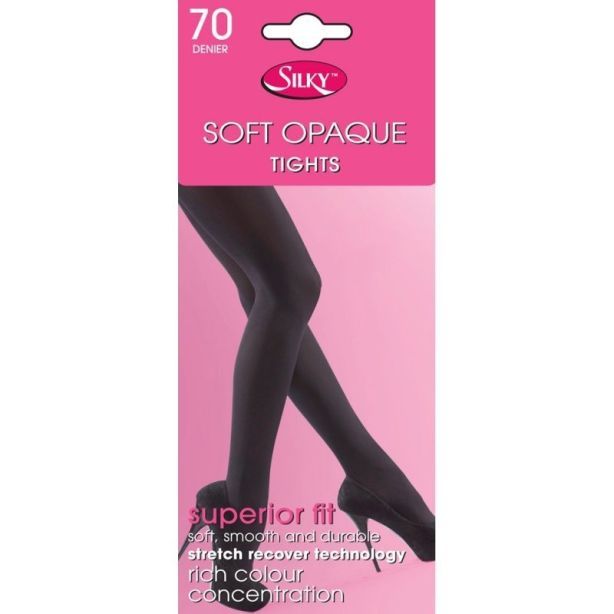 Silky's 70 Denier Soft Opaque Tights – Black (L) in 2025