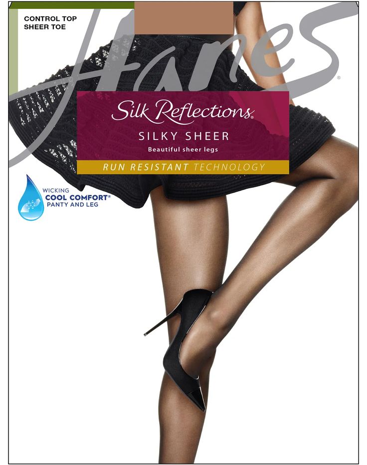 Hanes Silk Reflections Lasting Sheer Pantyhose with Control Top #Q0A925 nel 2025