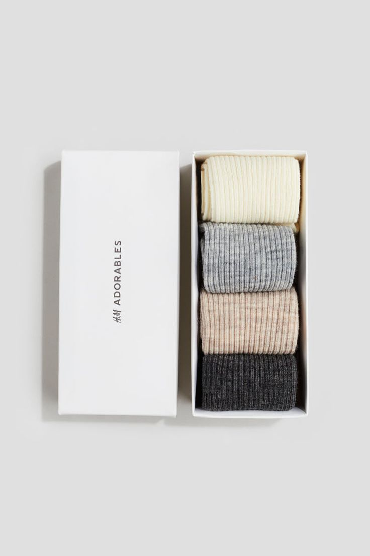 4-pack Wool-Blend Socks | Socks packaging, Wool blend socks, Wool blend