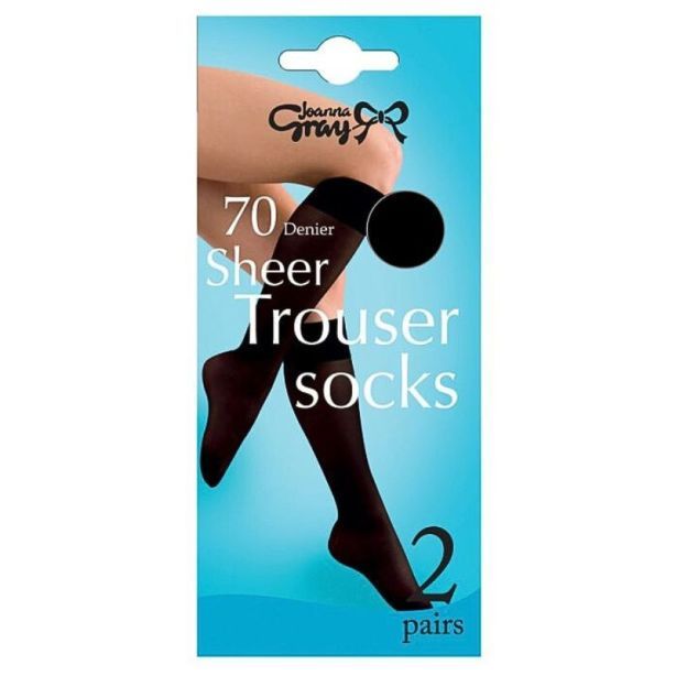 Joanna Gray Trouser Socks – Black (One Size) (2pp) in 2025 | Grey trousers, Trouser socks, Joanna