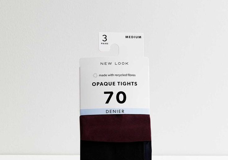 3 Pack Burgundy Black and Navy 70 Denier Opaque Tights in 2025